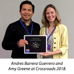 Andres Barrera Guerrero and Amy Greene at Crossroads 2018