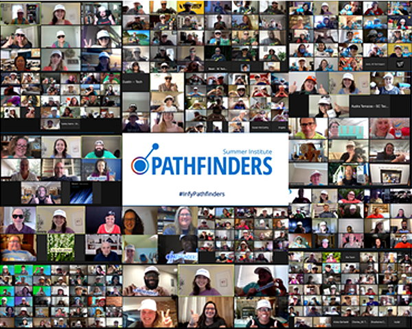 A physically distant yet closely connected Pathfinders Summer Institute 2021