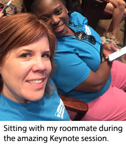 Erika Mabion (left) sitting with her roommate (right) during the session.