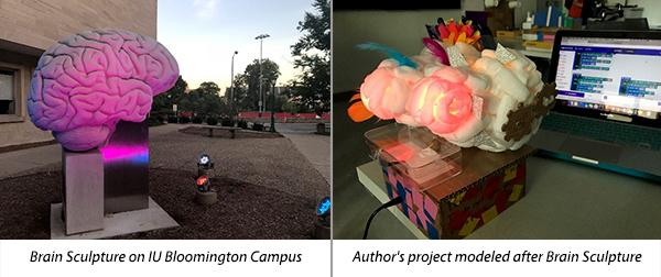 Brain Sculpture on IU Bloomington Campus | Author's project modeled after Brain Sculpture