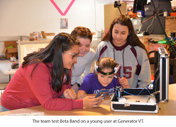 Young Women in Project Invent build Concussion Detector